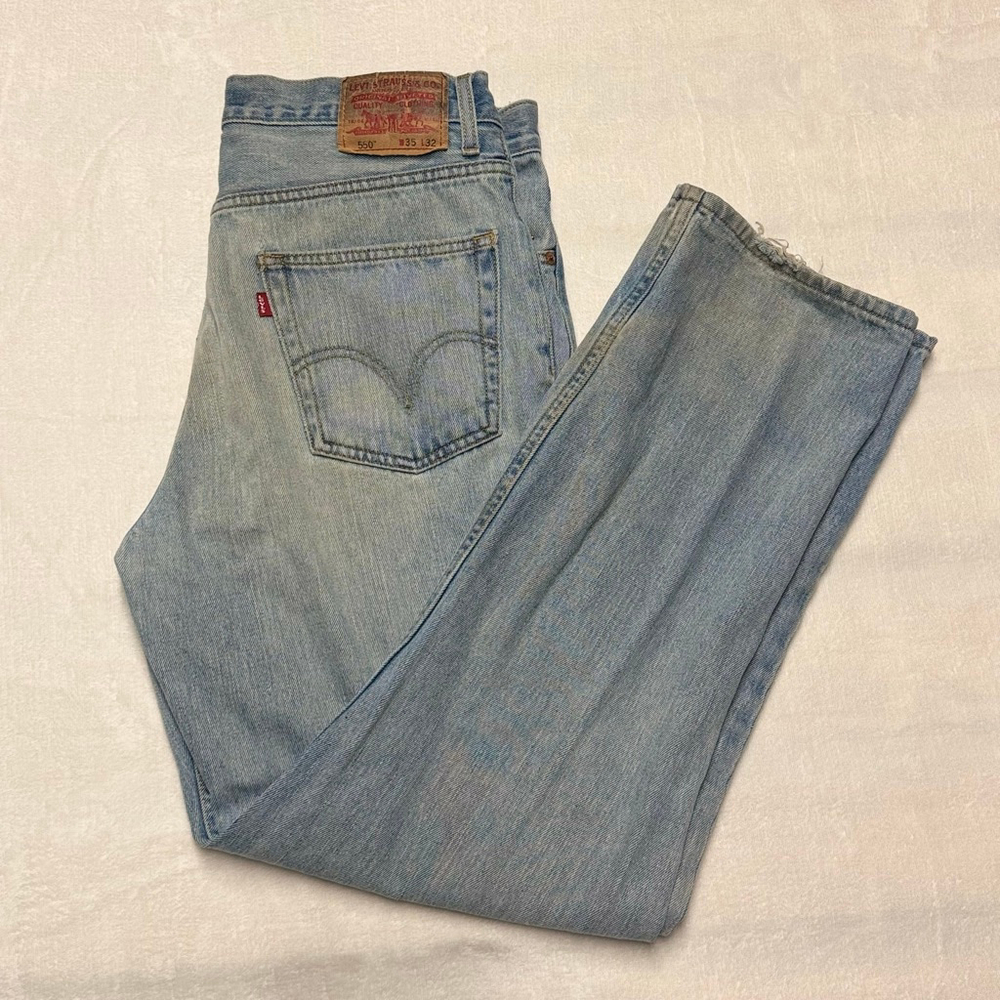 Men's Levi's Relaxed Fit Light‎ Wash Jeans Waist 35x32